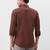 Men's chocolate brown solid cotton shirt