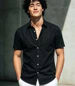 Men's black boxy fit shirt