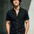 Men's black boxy fit shirt