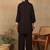 Women dark brown ethnic motifs aari embroidered pockets rayon kurta & palazzo set