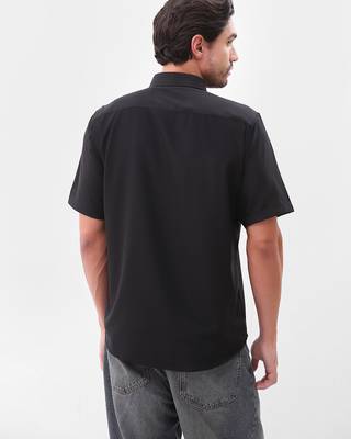 Men's black boxy fit shirt 2