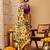 Yellow printed cotton blend ethnic saree with blouse piece