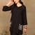 Women dark brown ethnic motifs aari embroidered pockets rayon kurta & palazzo set