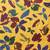 Yellow printed cotton blend ethnic saree with blouse piece