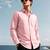 Solid pink boxy fit shirt for men