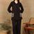 Women dark brown rose aari embroidered pockets rayon kurta & palazzo set