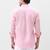 Solid pink boxy fit shirt for men