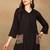 Women dark brown rose aari embroidered pockets rayon kurta & palazzo set