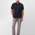 Men's navy blue boxy fit shirt