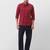 Solid maroon cotton shirt for men