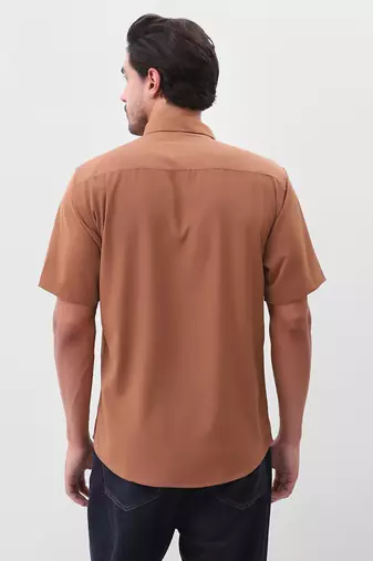 Men's mustard boxy fit shirt