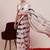White printed cotton blend ethnic saree with blouse piece