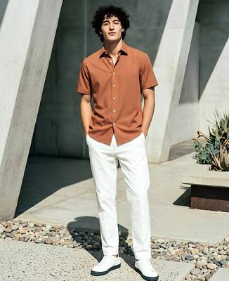 Men's mustard boxy fit shirt 3