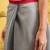 Grey printed cotton blend ethnic saree with blouse piece