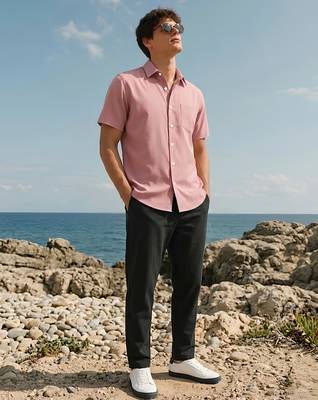 Men's pink boxy fit shirt 3