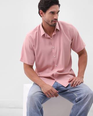 Men's pink boxy fit shirt 4