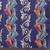 Blue printed silk blend ethnic saree with blouse piece