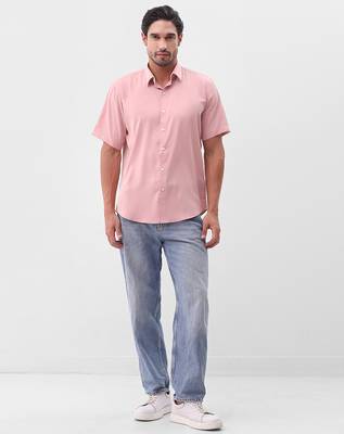 Men's pink boxy fit shirt 5