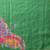 Green printed silk blend ethnic saree with blouse piece