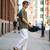 Olive green boxy fit shirt for men
