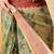 Beige printed cotton blend ethnic saree with blouse piece