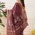 Maroon printed art silk ethnic saree with blouse piece