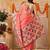 Peach woven cotton blend traditional saree with blouse piece