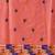 Peach woven cotton blend traditional saree with blouse piece