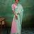 sea green & pink cotton silk blend saree for women - festive wedding party wear ethnic saree