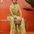 Green woven cotton blend traditional saree with blouse piece