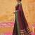 the regal ruby: deep maroon soft silk blend saree with contrast emerald green border