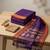 the majestic amethyst: royal blue soft silk blend saree with contrast red zari border