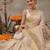 Beige plain silk blend ethnic saree with blouse piece