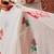 White printed cotton blend ethnic saree with blouse piece