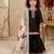 black pure gmy silk with heavy embroidery sequence work - designer party wear