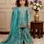 sky blue fendi silk with heavy embroidery sequence work - designer party wear