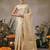 Beige woven silk blend ethnic saree with blouse piece