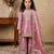 pink pure gmy silk salwar suit set with heavy embroidery 3 mm sequence & coding dori work - designer party wear