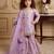lavender pure gmy silk with heavy embroidery sequence work - designer party wear