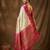 cream banarasi soft silk blend saree for women festive wedding ethnic saree