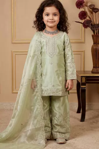 pista pure gmy silk salwar suit set with heavy embroidery 3 mm sequence & coding dori work - designer party wear