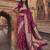 exclusive wine soft silk blend saree for women festive wedding traditional wear