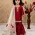 maroon fendi silk with heavy embroidery sequence work - designer party wear