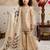 cream pure gmy silk with heavy embroidery sequence work - designer party wear