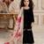 black heavy viscose velvet with heavy embroidery sequence work - designer party wear