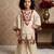 cream pure khadi cottan ethnic wear set with embroidery sequence work with real mirror work - designer party wear