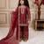 maroon pure gmy silk salwar suit set with heavy embroidery 3 mm sequence & coding dori work - designer party wear