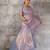 lavender lilac banarasi silk blend saree for women - festive & wedding wear