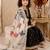 black pure gmy silk with heavy embroidery sequence work - designer party wear