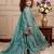 sky blue fendi silk with heavy embroidery sequence work - designer party wear